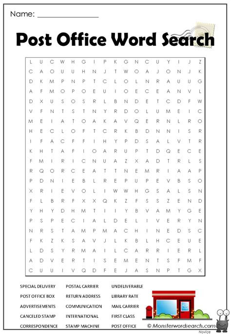 Although there are many online tools that can unscramble letters, you can find many words on your own using s. post office word search monster word search