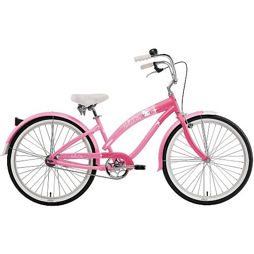 The theme even extends to such accessories as a double-spring Hello Kitty 