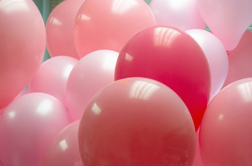 pink balloons