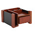Rolodex Wood and Faux Leather Desk Director, Mahogany and Black (81767)