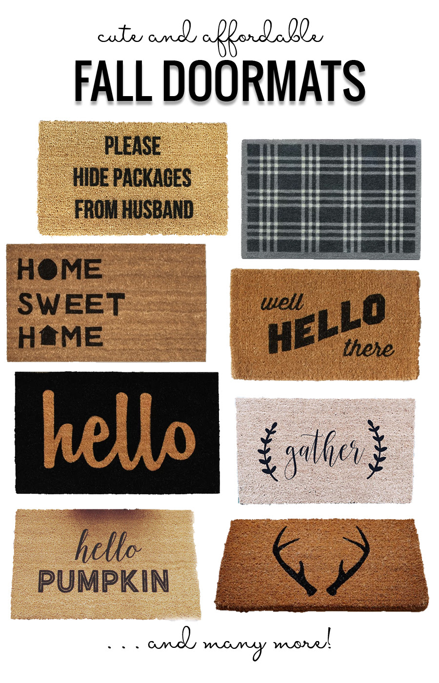 Cute And Affordable Fall Doormats Options featured on Remodelaholic.com