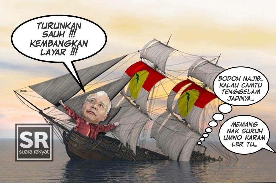 Image result for Sinking UMNO ship