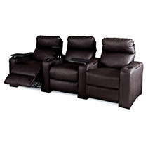 Enzo Power Reclining Home Theater Set - 3 pc. - Brown Straight