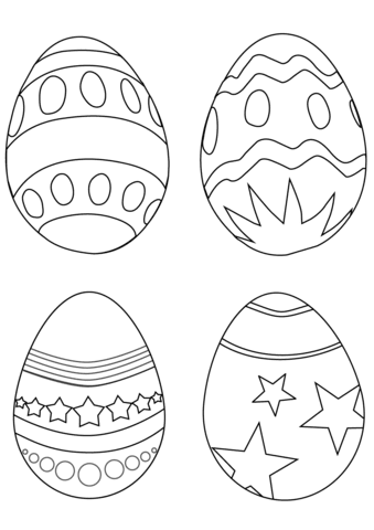 simple easter eggs coloring page  free printable coloring pages