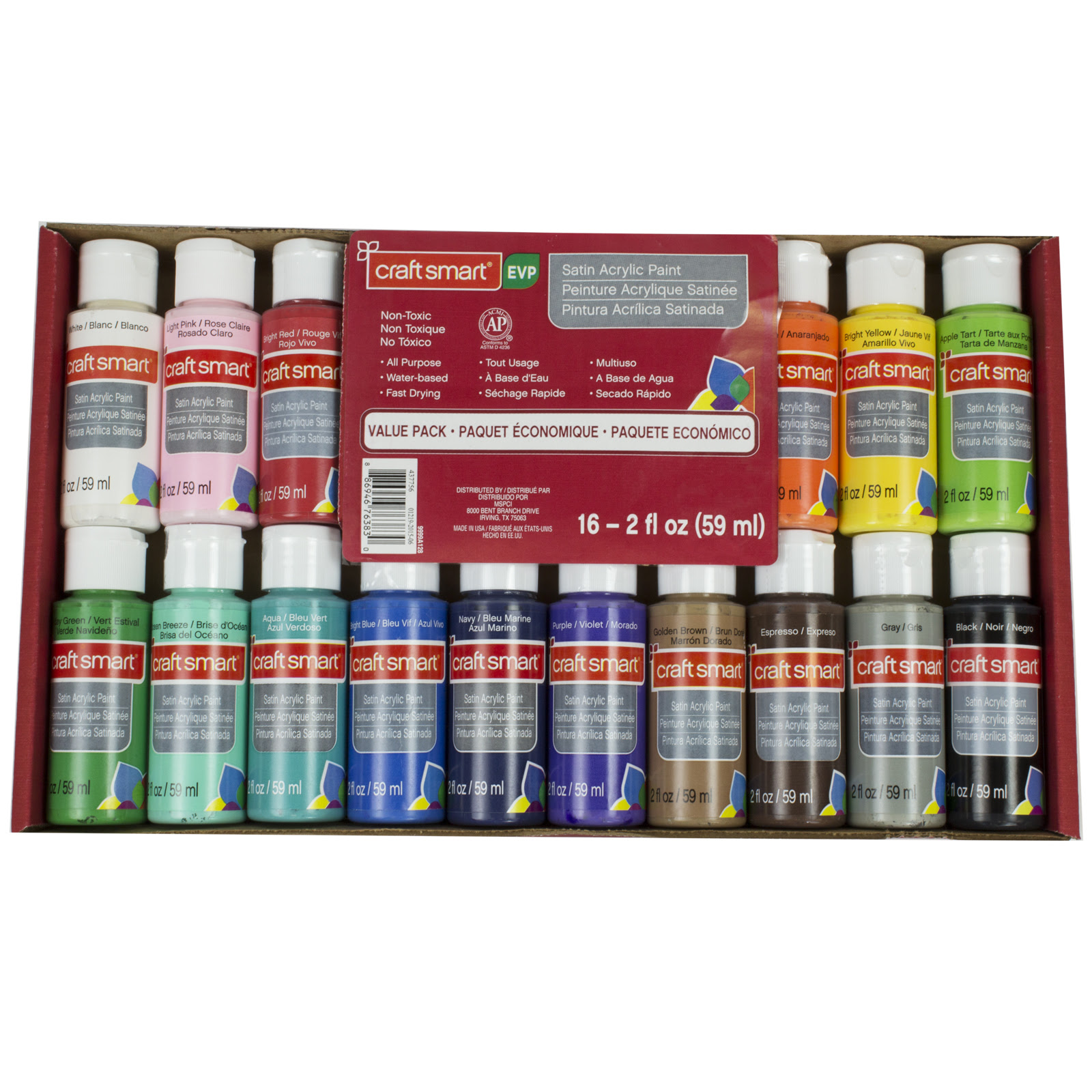 Shop for the Satin Acrylic Paint Value Pack by Craft Smart ...