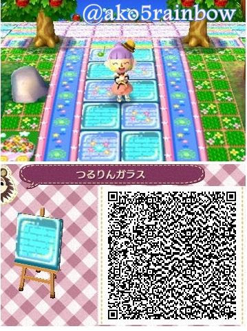 マイデザイン Qrコード とびだせどうぶつの森 かわいい 地面 ツルリンガラス とびだせどうぶつの森 かわいいマイデザイン Qrコード 洋服 地面 水路 とび森