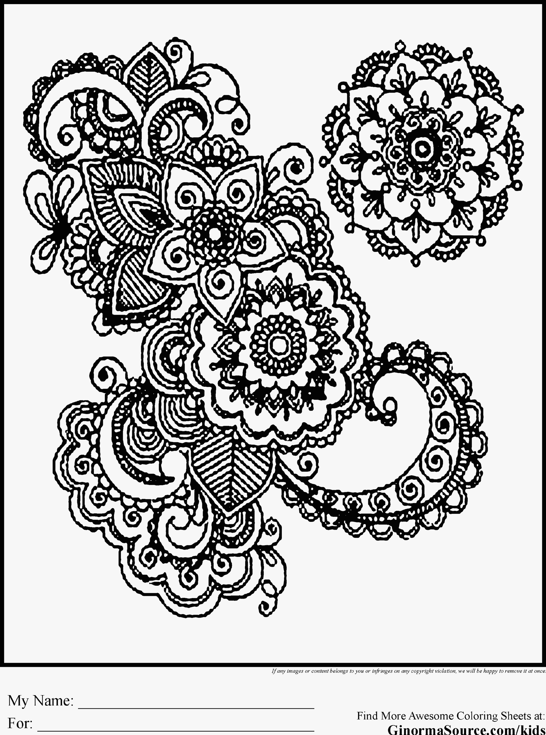 Abstract Cat Printable Coloring Page - Coloring Home