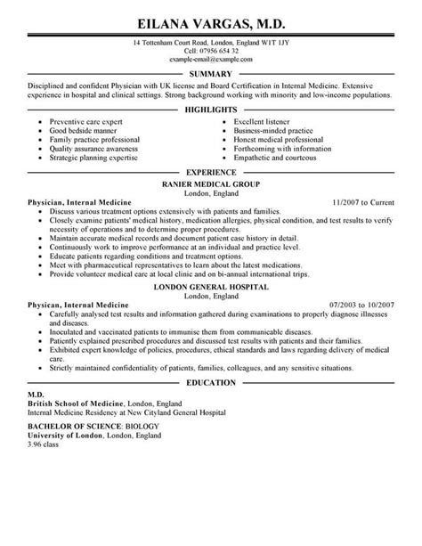 Best Doctor Resume Example | LiveCareer