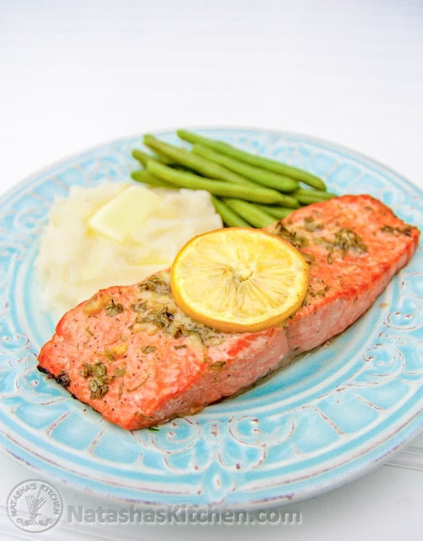 Our Favorite Baked Salmon Recipe - juicy, flaky and super delicious. A 5-Star recipe!! | natashaskitchen.com