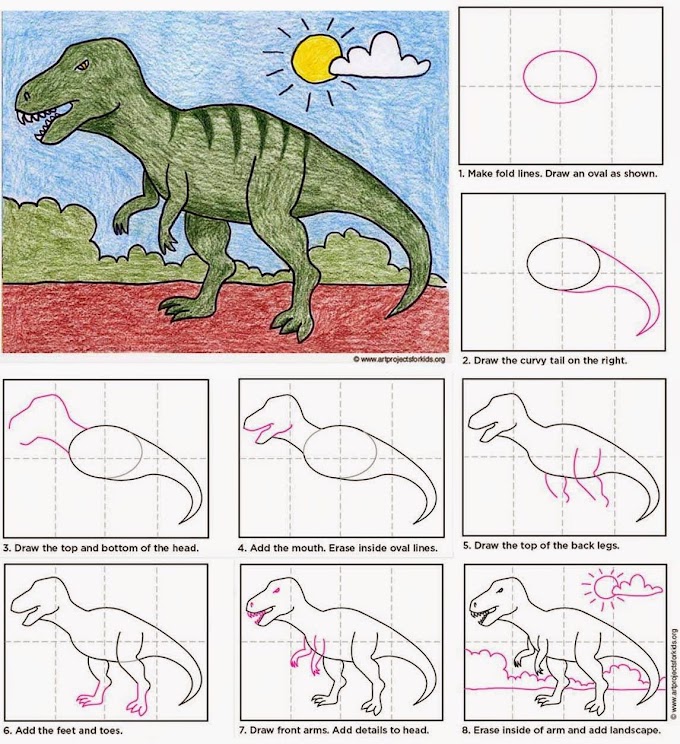Dinosaurier Zeichnen F Kinder