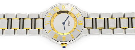 Foto 1, Cartier 21 Must.de Cartier, Montre 21, Herren Stahlgold, U2049