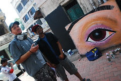 Alex And Siddesh And the Cosmic Eye at Bandra Bazar Road by firoze shakir photographerno1