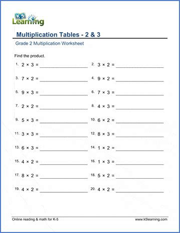  grade 2 multiplication worksheets free printable k5 learning