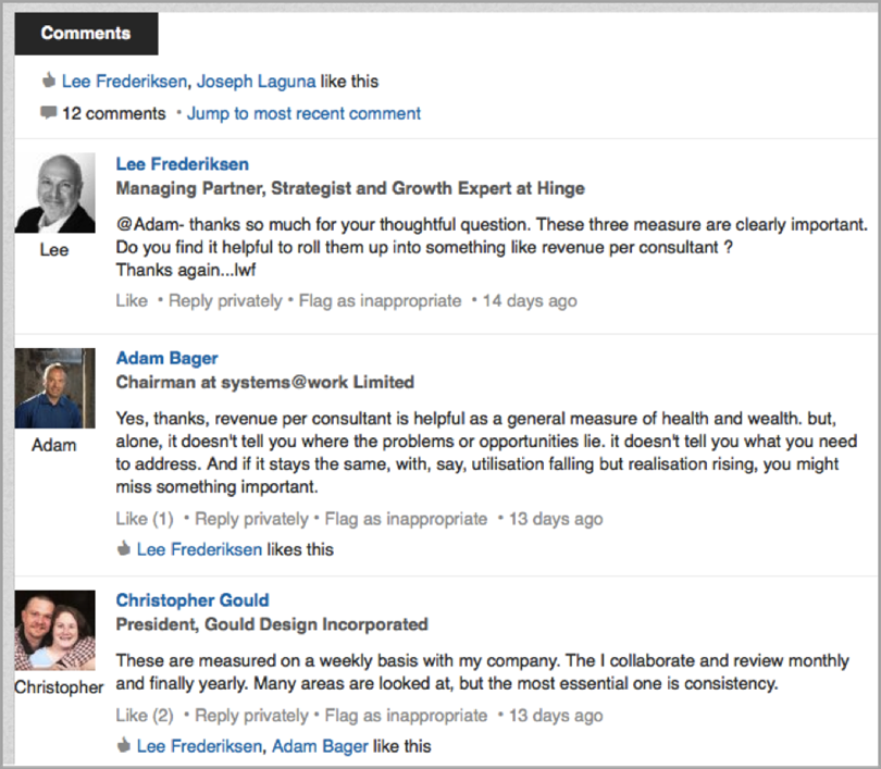 conversations for changes to Linkedin groups