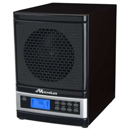 MicroLux ML4000D Series Home HEPA Ionic Ozone Generating Air Purifier - Black