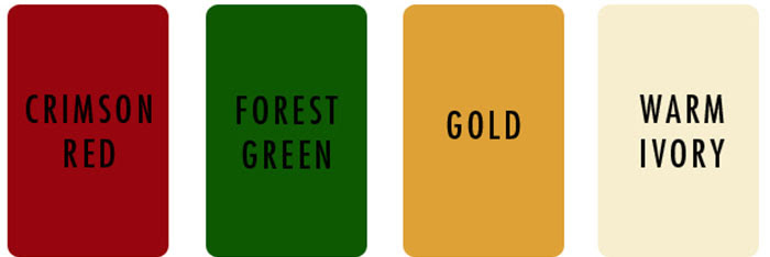 classic christmas wedding color