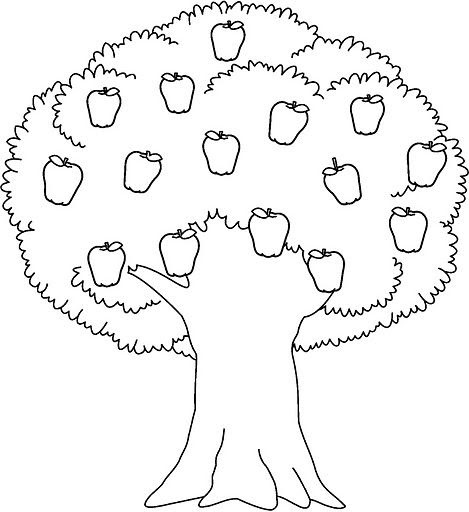 Check Out Apple Tree Coloring Page