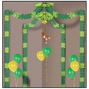 Amazon com Beistle 54432 Jungle Monkey Party Canopy Toys Amazon com Beistle 54432 Jungle Monkey Party Canopy Toys
