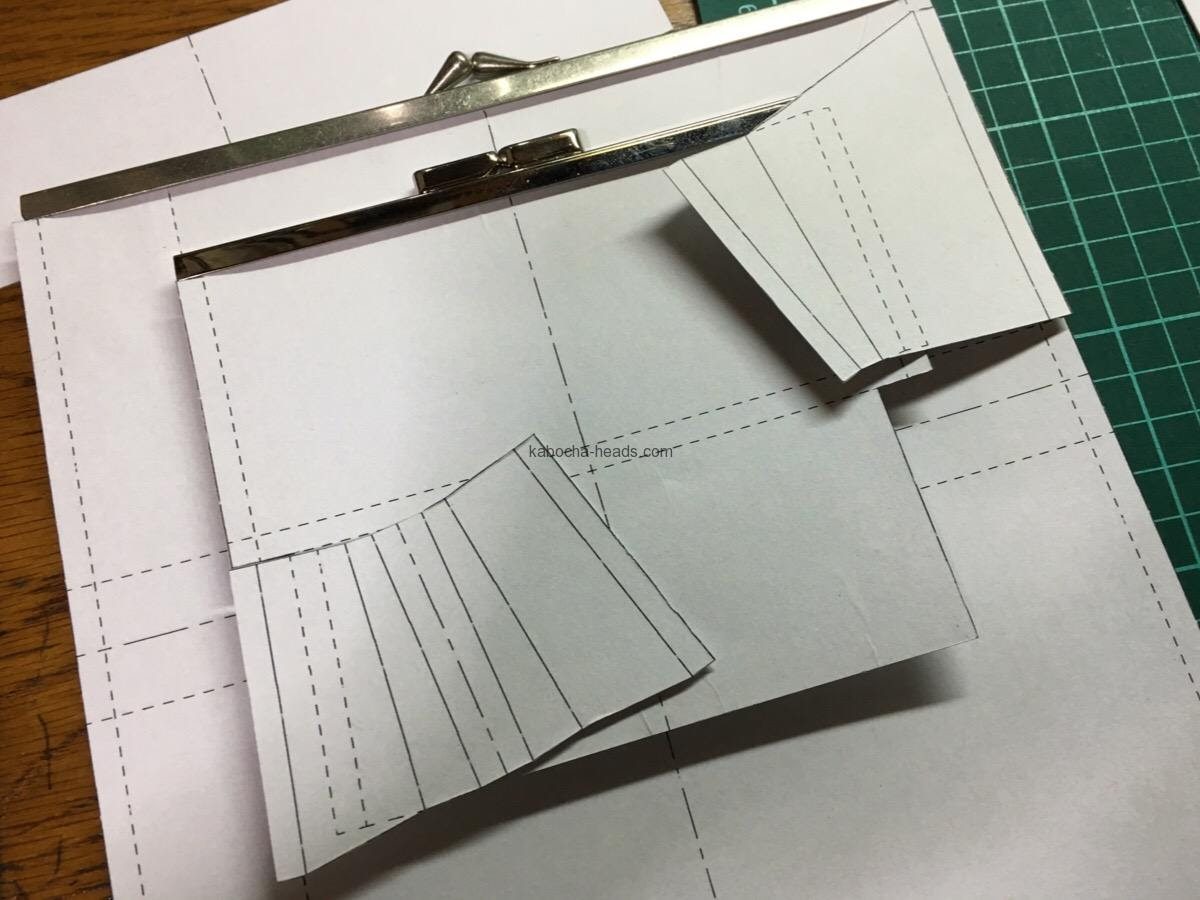 がま口のお財布制作過程2 革工房かぼちゃへっず