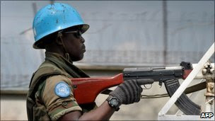 UN peacekeeper in Abidjan