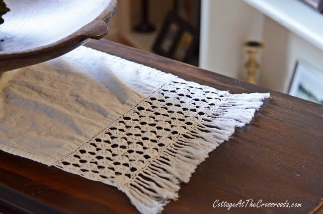 From My Front Porch To Yours-How I Found My Style Sundays-vintage dresser scarf | Cottage at the Crossroads