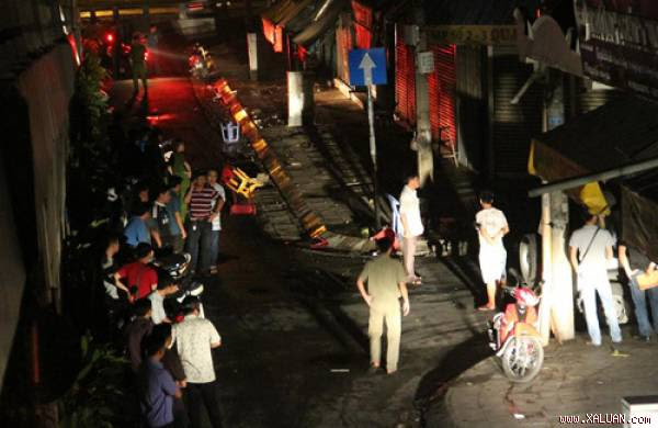 Hiện trường sau cuộc ẩu đả. Ảnh: Q.T