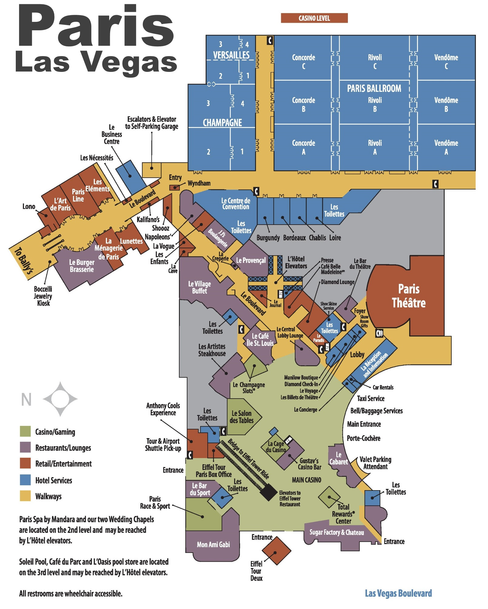 Paris Hotel Las Vegas Map Las Vegas Paris hotel map