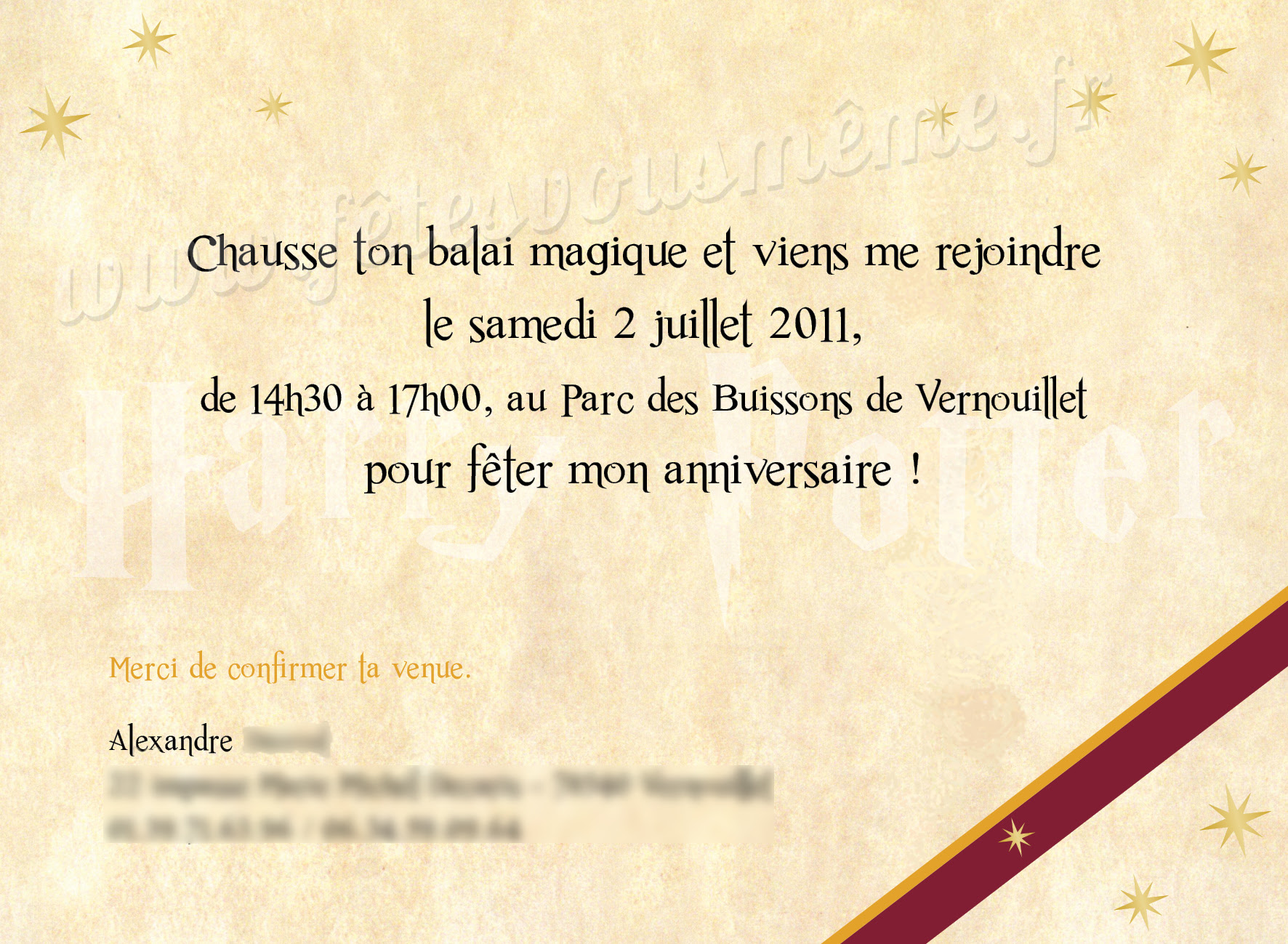 Anniversaire Enfant Harry Potter