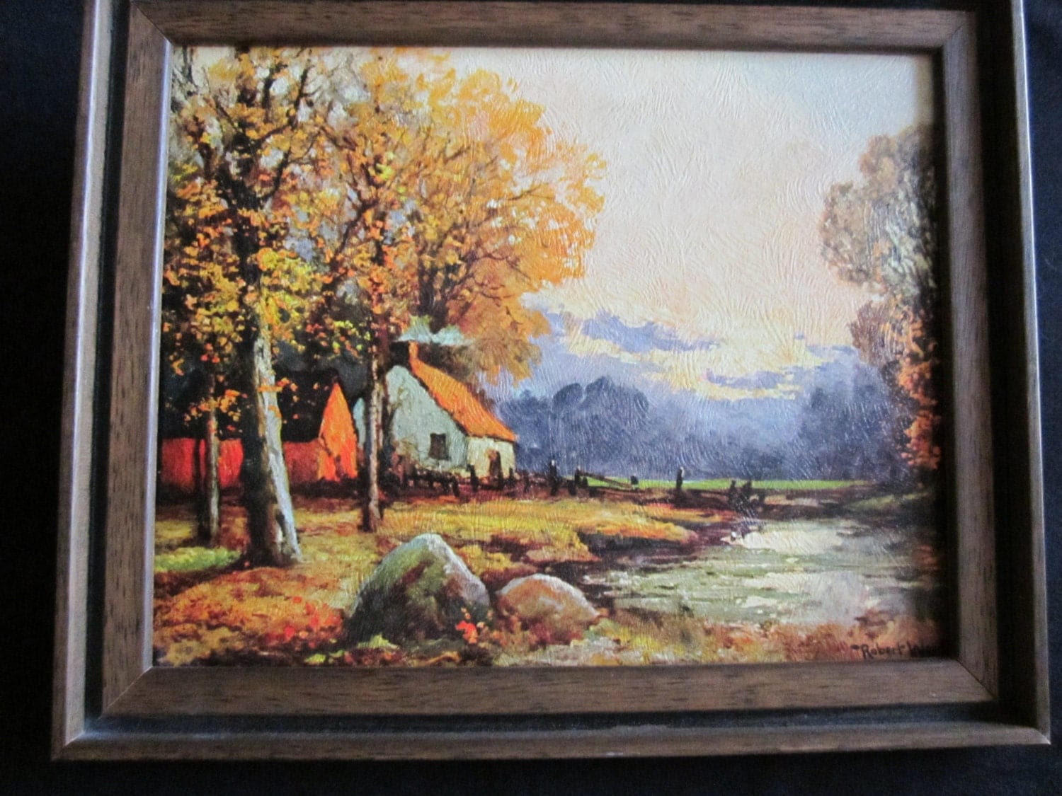 Items similar to Autumn Sunset by artist Robert Wood