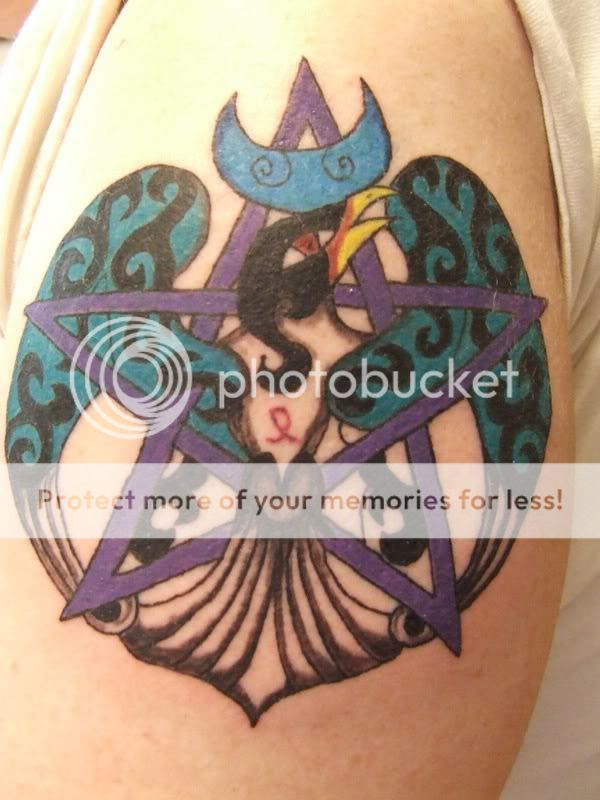 small pink ribbon tattoos in support of people who were fighting cancer.