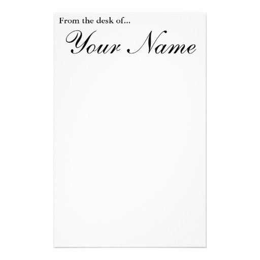 From the desk of... customized stationery | Zazzle