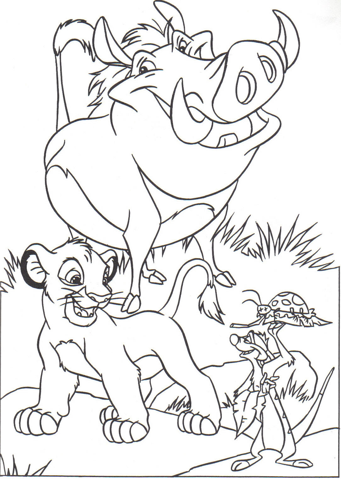 Dessin coloriage le roi lion   imprimer