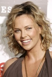 charlize theron curly hair