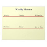 Weekly Planner Notepad (White)