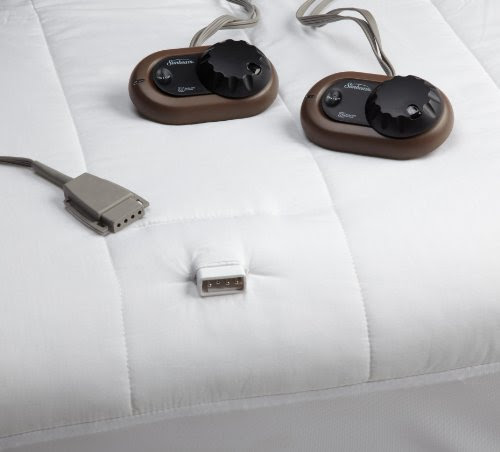 Sunbeam MA7254-030-000 Heated Electric Cotton Blend Mattress Pad, King