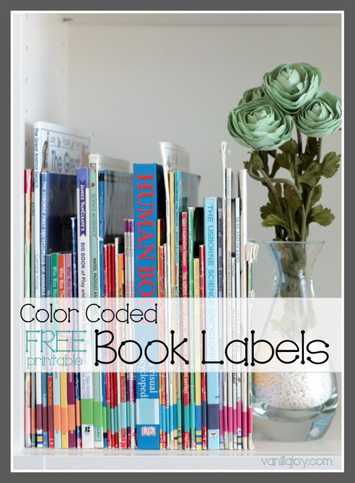 FREEBIE* Printable Color-Coded Book Labels