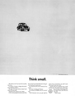 Volkswagen ads are often held up as examples of the height of the creative revolution.