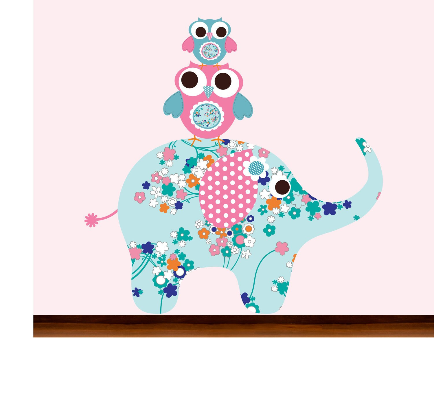 Flower Pattern Elephant