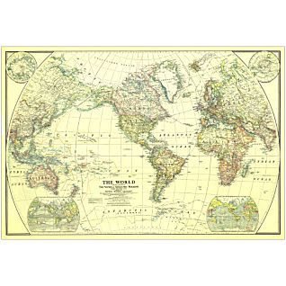 National Geographic World  on 1922 World Map   National Geographic Store
