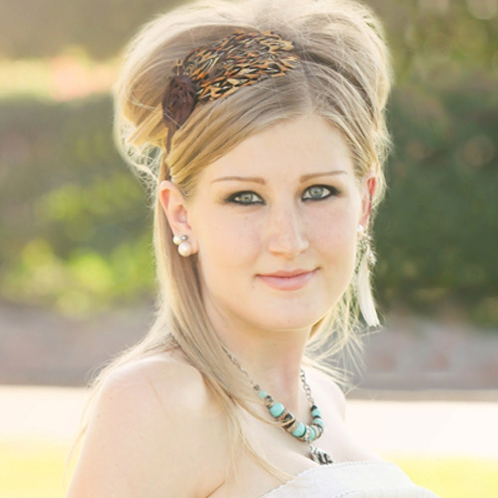 Boho Beauty Rosette and Natural Feathered Headband