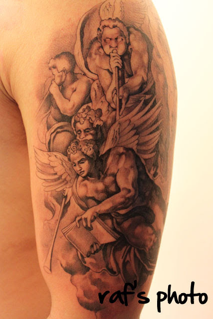 I vision all my Archangels within the piece too. Michael, Gabriel and Rafael 