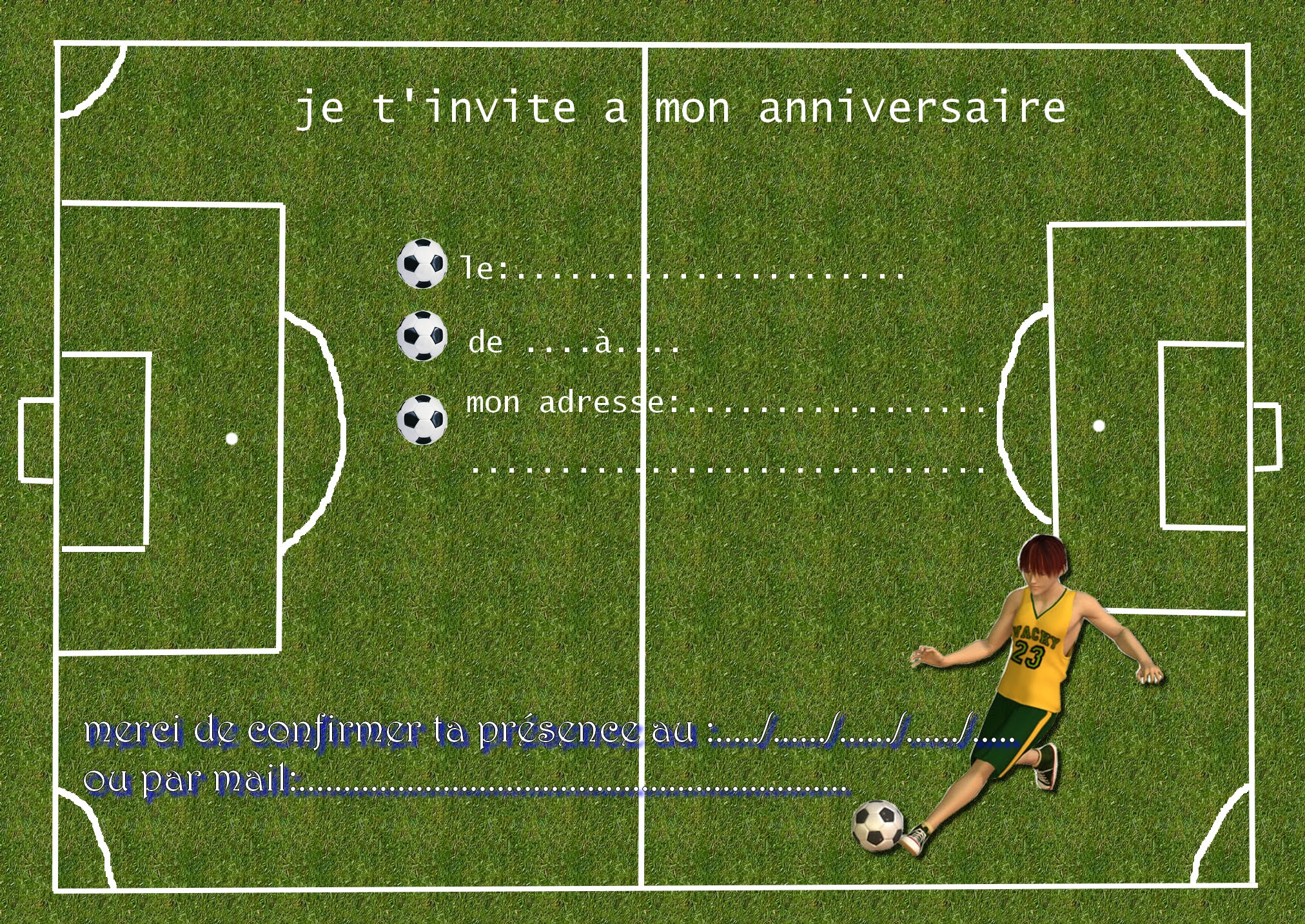 Carte D Anniversaire Football Leila Bruguiere
