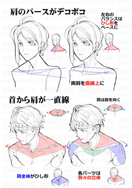 肩の描き方 違和感と修正法 Pixiv年鑑 B