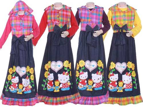 Model Baju Motif Hello Kitty