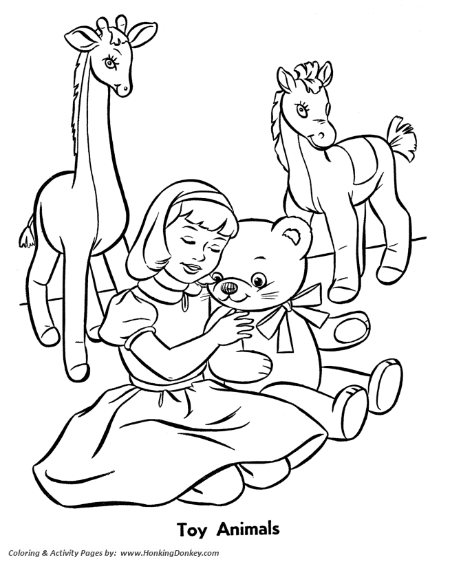Toy Animal Coloring Pages | Giant stuffed animal dolls ...