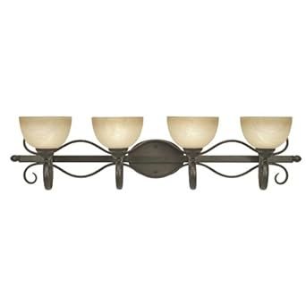 Amazon.com : Golden Lighting 1567-BA4 PC Peppercorn Bath Lighting 