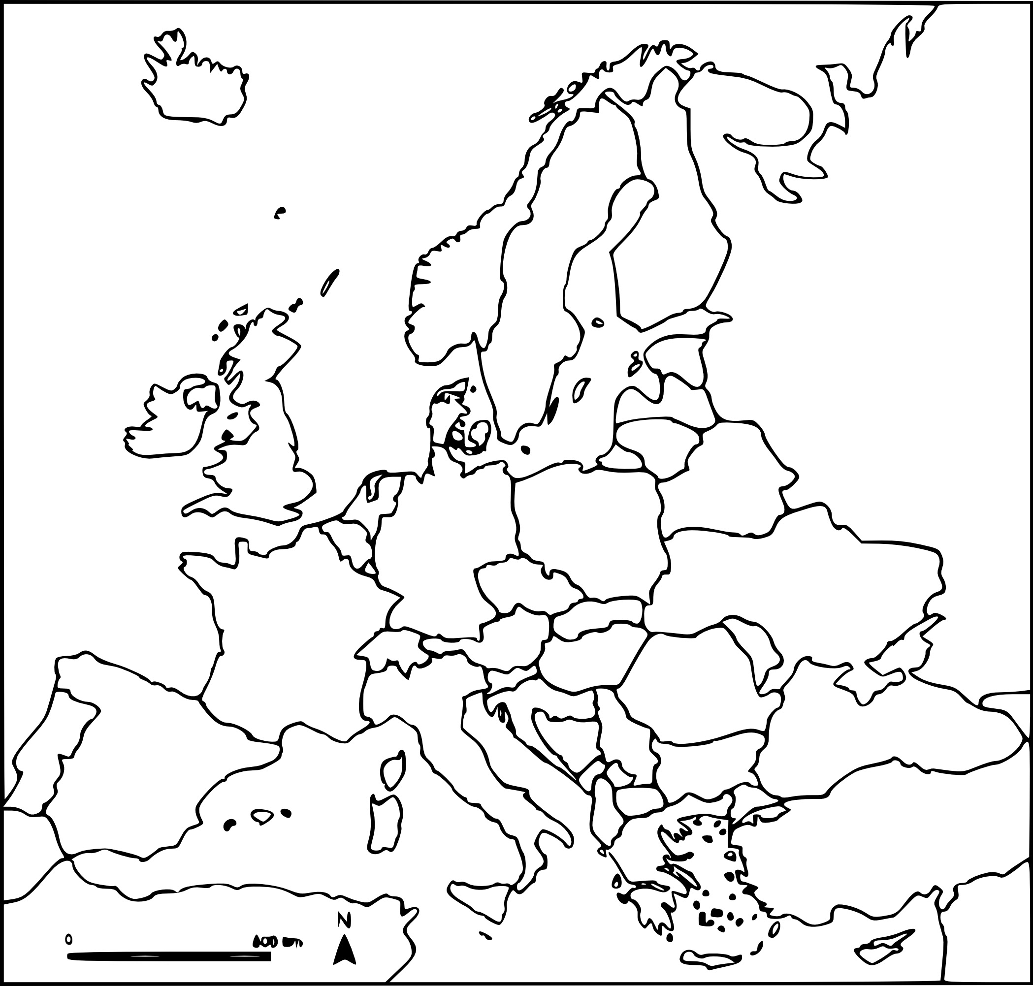 Coloriage Europe : L'Europe et ses voisins 7