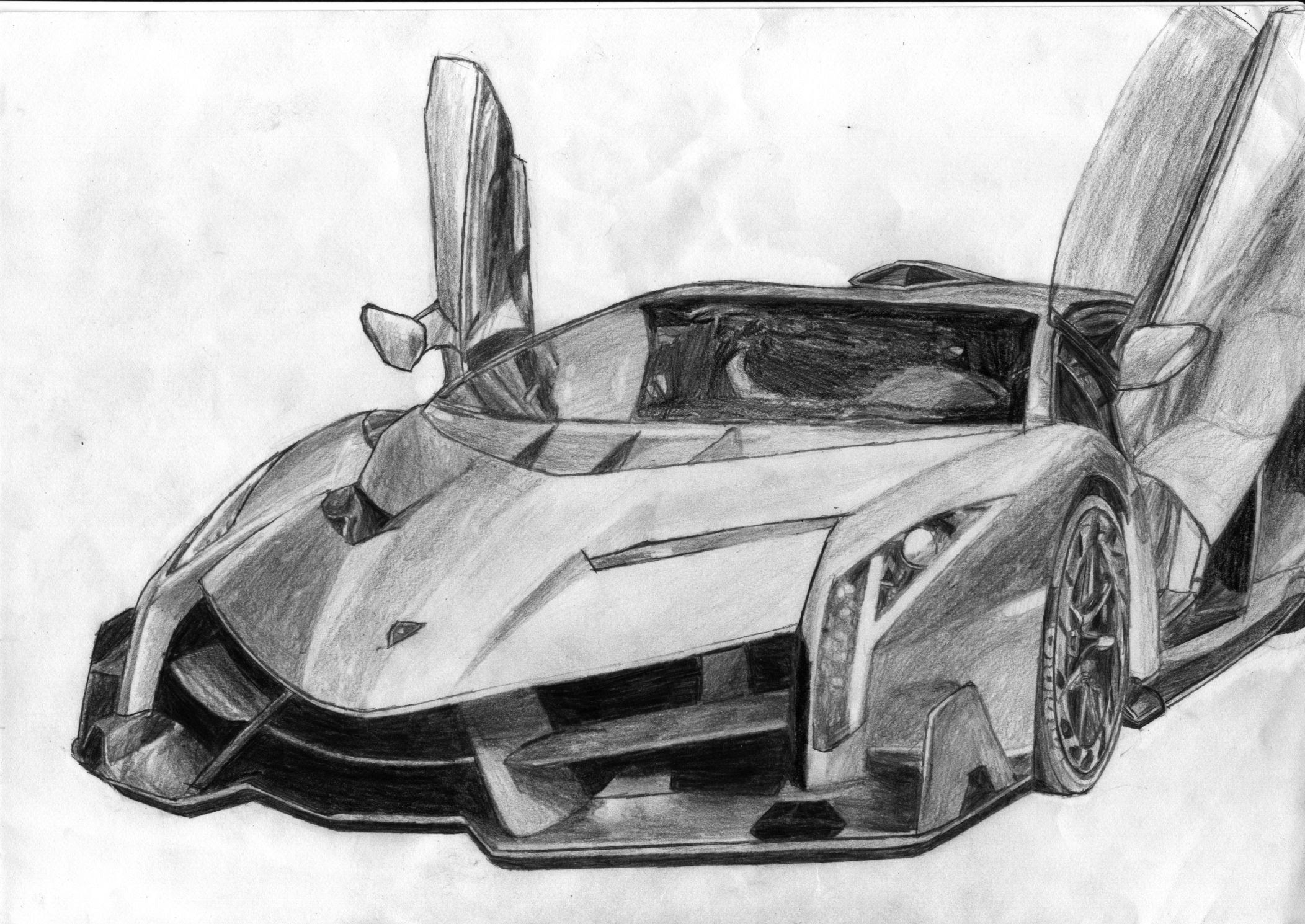 小学生によるスーパーカーの写真模写 ランボルギーニ ヴェネーノ 小５ Youtube