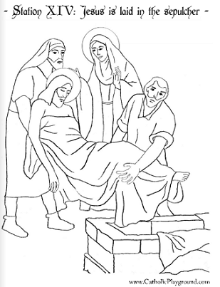 The Stations Of The Cross In Coloring Pages Catholic Playground