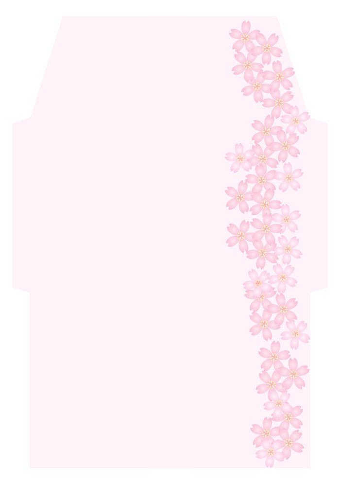 デザイン封筒 無料テンプレート 山桜 桜 Template Million テンプレートミリオン